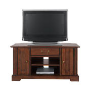 This corner TV unit is part of the Finest Malabar range. Made from solid rubberwood it comes in a da