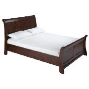 This double bedstead is from our Finest Malabar range. The sleigh bed design comes in a dark stain. 