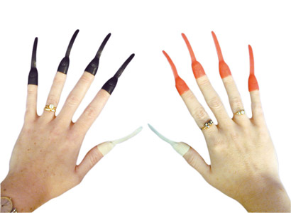 Unbranded Finger Nails, black pk 10