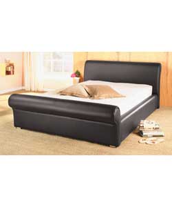 Fiore Leather Effect 4ft 6in Double Bedstead with Firm Matt
