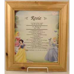 Disney Princess First Name Meaning Print  Your child`s name meaning will be printed on to a