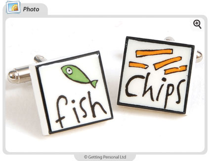 Unbranded Fish And Chips Cufflinks