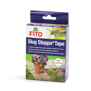 Fito Slug Stoppa Tape is an adhesive copper tape that is ideal for combating slugs and snails withou
