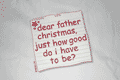White T-Shirt with red glittery `dear father christmas` note.Machine washableOne Size (approx