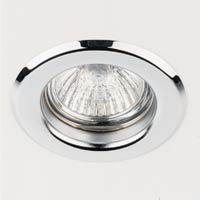Fixed 5 Dimmable Halogen Downlights Chrome Effect