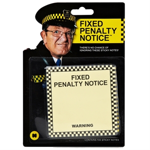 Unbranded Fixed Penalty Notice Sticky Notes