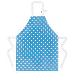 Flamenco Children`s apron  PVC  blue flamenco  100 cotton drill with PVC coating  wipe clean only  4