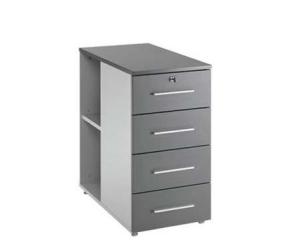 Unbranded Flatline grey desk high pedestal