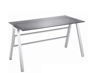 Unbranded Flatline grey glass A frame desk
