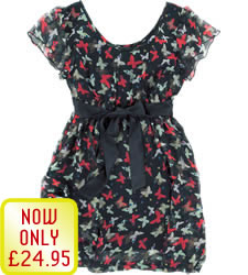 In gorgeous butterfly print, this floaty, flirty smock is the perfect way to dress up your jeans. Ou