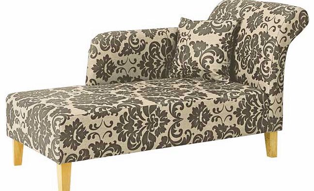 Style your home with the modern. funky Floral Chaise Longue. This chocolate Floral Chaise Longue is crafted from fabric with a comfy cushion and practical wooden legs. For optimal home comfort. look no further than the Floral Chaise Longue. Part of t