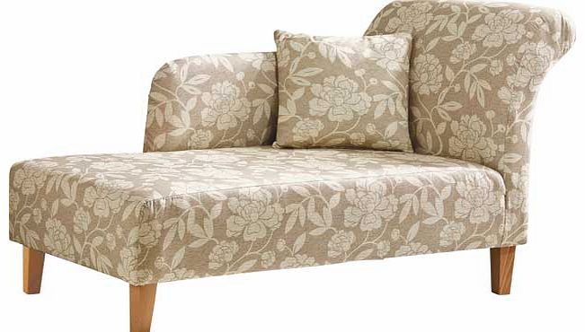 Unbranded Floral Chaise Longue - Natural