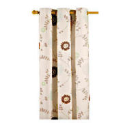 Floral Unlined Eyelet Curtains- Duck Egg 117x137cm