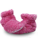 Sink into a fabulous pair of pink, fluffy strawberry and vanilla scented slippers and give your feet