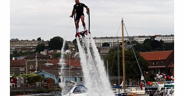 Prepare for an adrenaline-pumping blast that youll never forget with this incredible Flyboarding experience. Its Aqua Man meets Iron Man as you strap yourself in to hoverboard-style jet boots and arm-pads, before jets of water blast from your arms 