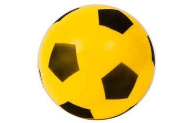 Soft foam soccer ball for use indoors and outdoors!