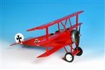 Unbranded Fokker DR 1 Red Baron: Length 13in 330mm, Wingspan 16in 406mm, - As per Illustration