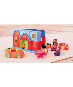 Fold Out Home and Car Playset