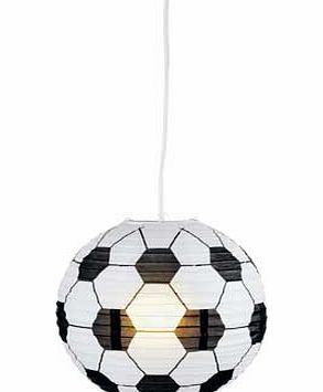 This great-value paper light shade will achieve instant style that your little football fan will adore. Size H30. W30. D30cm. Bulbs required: 1 x 60W SES golf ball (not included). Internal manufacturers 1 year guarantee.