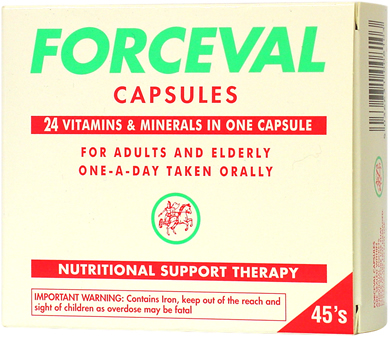 24 Vitamins and Minerals in one capsule For adults and elderly, one a day taken orallyFORCEVAL