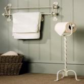 Unbranded Forged Iron Natural Freestanding Loo Roll Holder