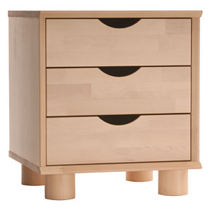 Forum bedside chest with three drawers. Constructe