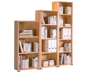 Compliment your office space with these stylish modular bookcases. Wipe clean durable 22mm foil