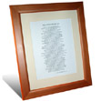 Framed and Mounted Personalised Poem
