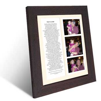 Unbranded Framed Personalised Poem for Dad with up to 5 Photographs