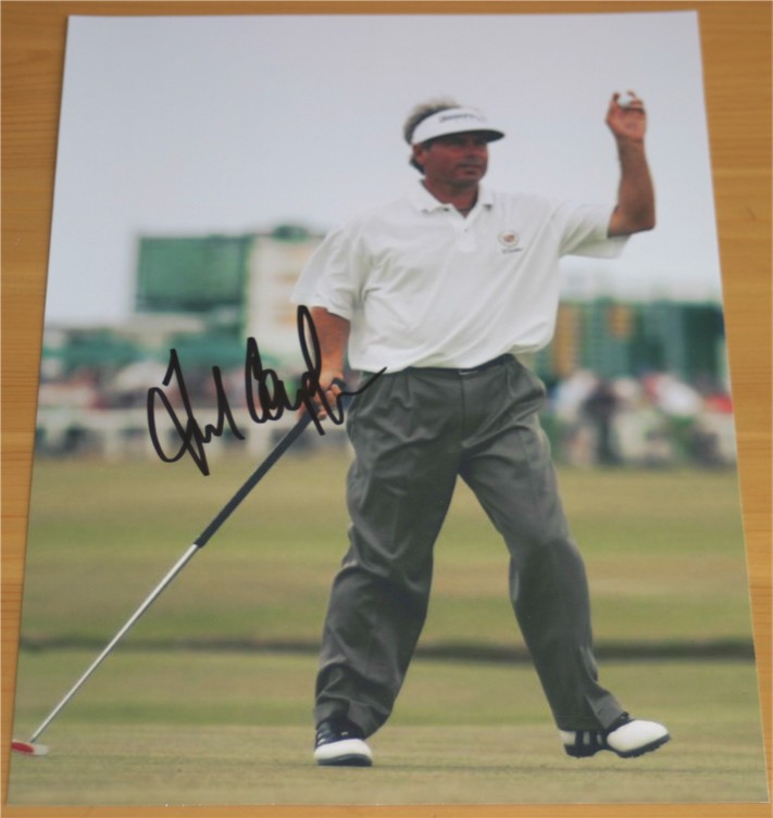 Signed in black pen by American golfer Fred Couples. COA - 0440000080