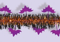 Unbranded Fright Night Bat Tinsel Garland 4.6m