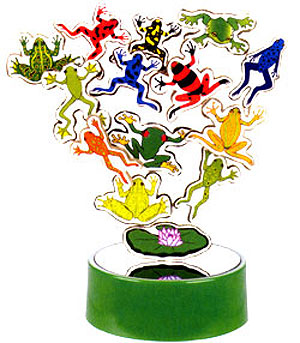An inventional, 3-dimensional magnetic sculpture kit challenges anyone to create endless designs. A 
