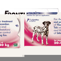 Frontline Spot On Dog is effective in the treatment and prevention of infestations of fleas, ticks a