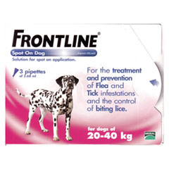 Frontline Spot On Dog is effective in the treatment and prevention of infestations of fleas, ticks a