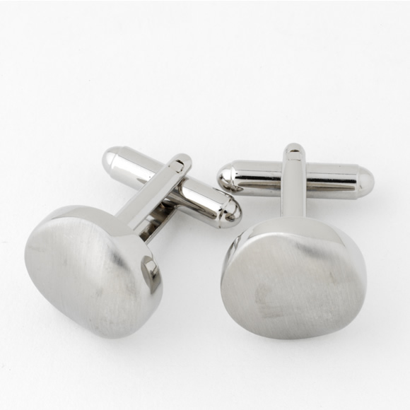 Unbranded Frosted Circle Cufflinks