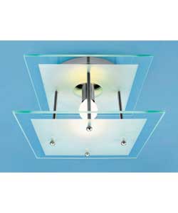 Frosted Glass 2 Tier Ceiling Flush