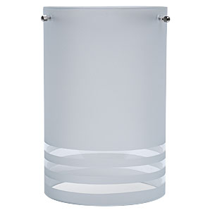 Cylindrical ceiling shade that diffuses light thro