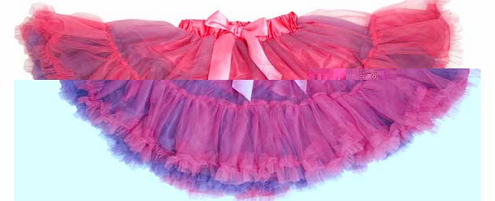 Unbranded Frothy Tutu Skirt Cerise and Violet 9 - 13 years