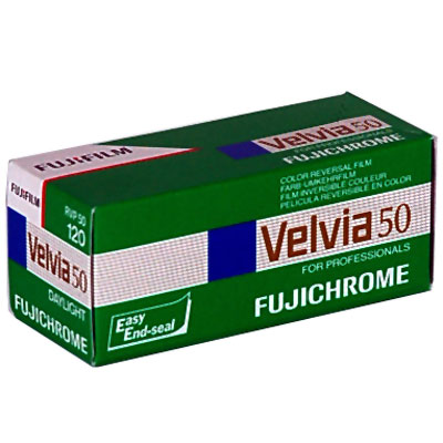 Fujifilm 120 Fujichrome Velvia 50 professional colour transparancy film (ISO-50) is a high quality, 