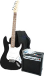 Unbranded Full Size Electric Guitar Pack - Black ( Guitar