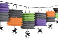 Unbranded Fun Pumpkin Lantern Garland with Spiders