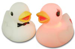 These Funky Ducks have colour changing aurora technology to liven up your bath time. Introducing Flo