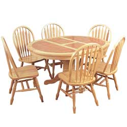 This multi-purpose table is perfect for the kitchen or family room. This dining set is built with tr