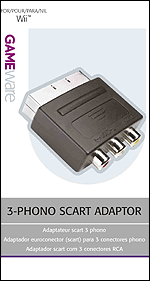 Unbranded GAMEware 3-Phono to SCART Adaptor