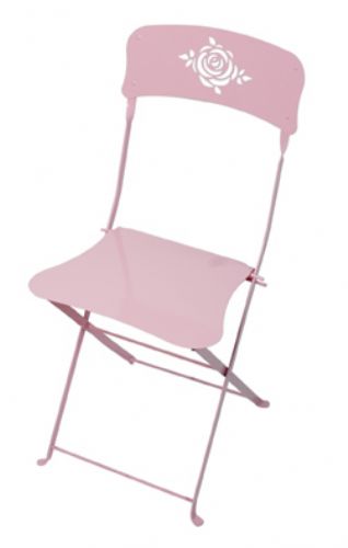A pair of metal folding garden chairs, that will look good indoors as well as out - in the garden