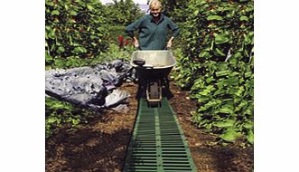 Ideal for mud-free access and wheeling barrows in the vegetable garden across lawns or at the back of borders even on uneven ground. And after use just hose down and pack away! The tough weatherproof injection moulded plastic panels are quick and eas