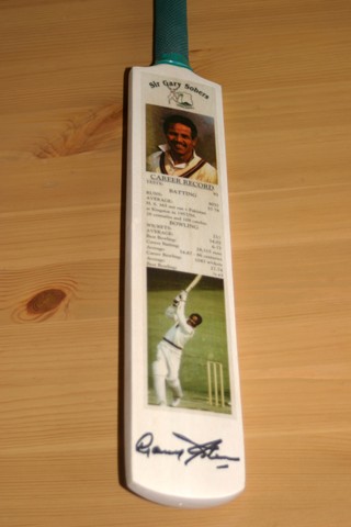 Signed in black pen by one of the greatest cricketers to have ever lived. The item shows the career
