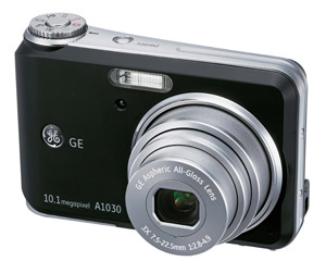Unbranded GE Compact Digital Camera - A Series A1030 - Black   FREE CASE AND SD1GB CARD!