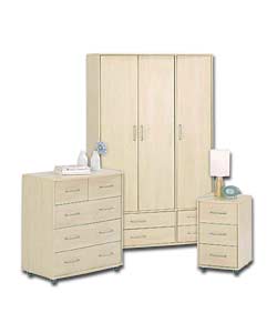 Contemporary bedroom furniture with shaped top and
