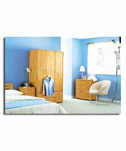 Contemporary bedroom furniture with shaped top and